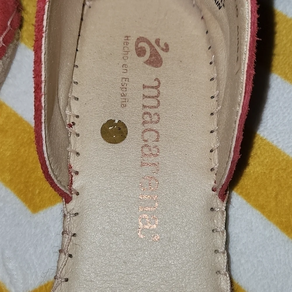 Macarena Red Espadrilles 10.5/41 -
